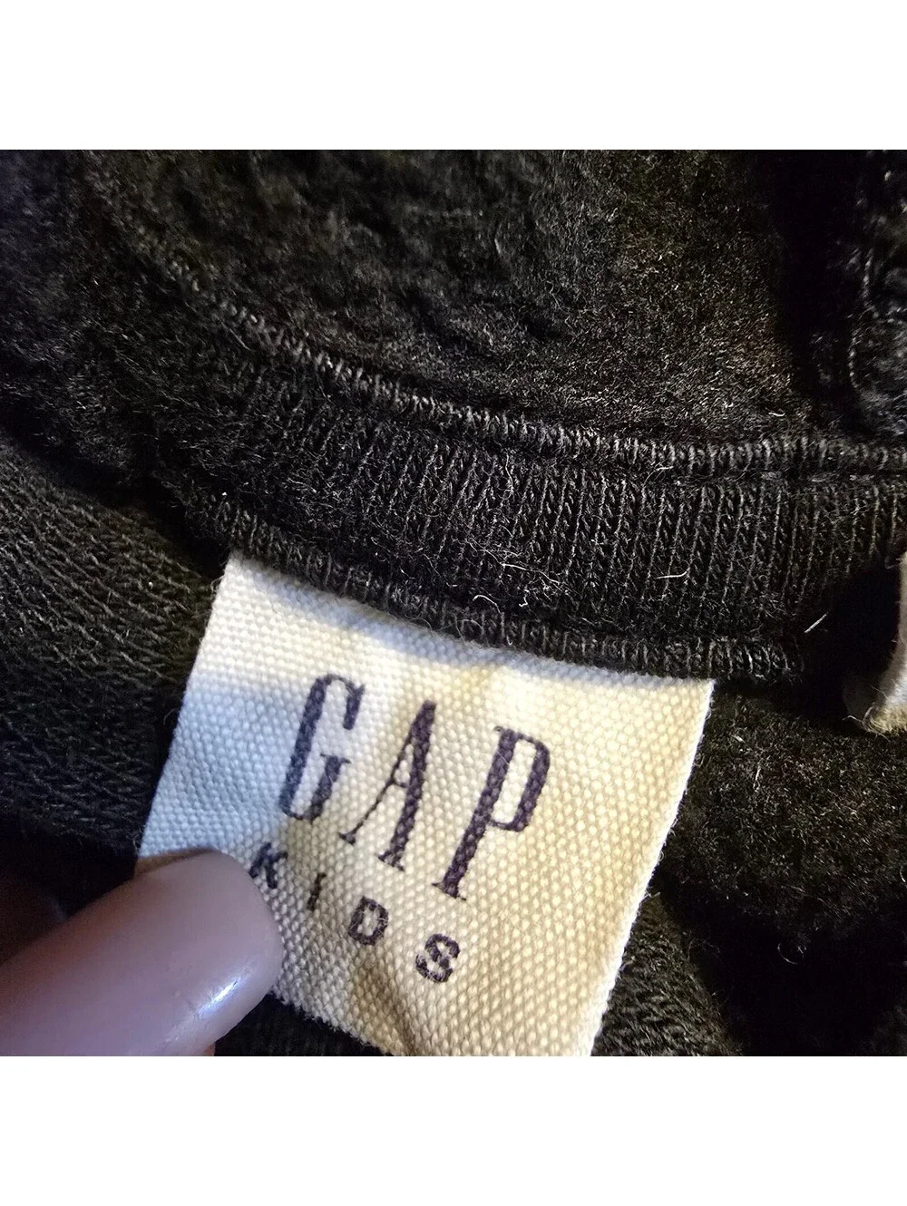 GAP Kids Black Hoodie with Silver Star Studs XS (6-7)